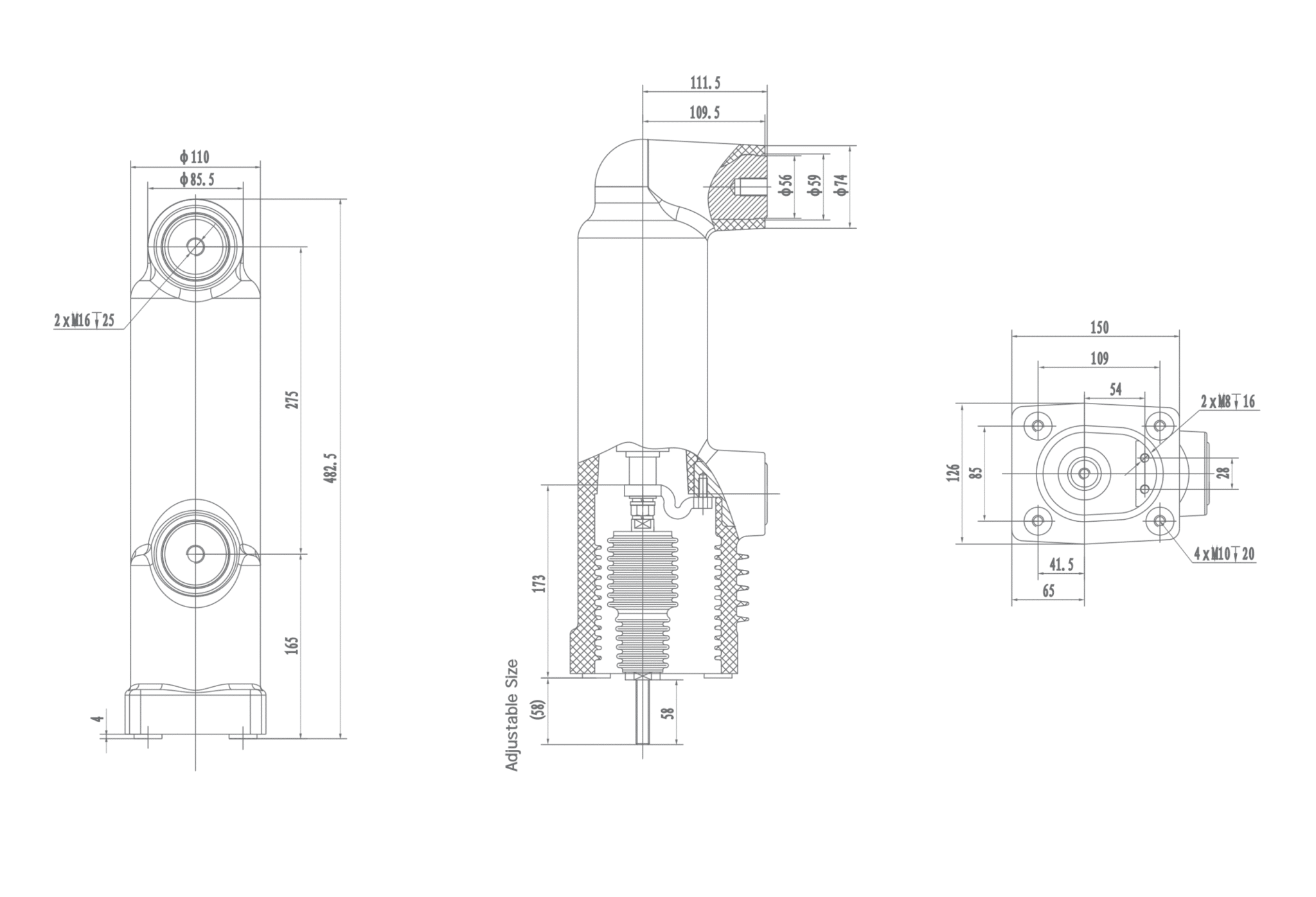 RZP5.078 12 kV eingebetteter Pol, 630A 1250A