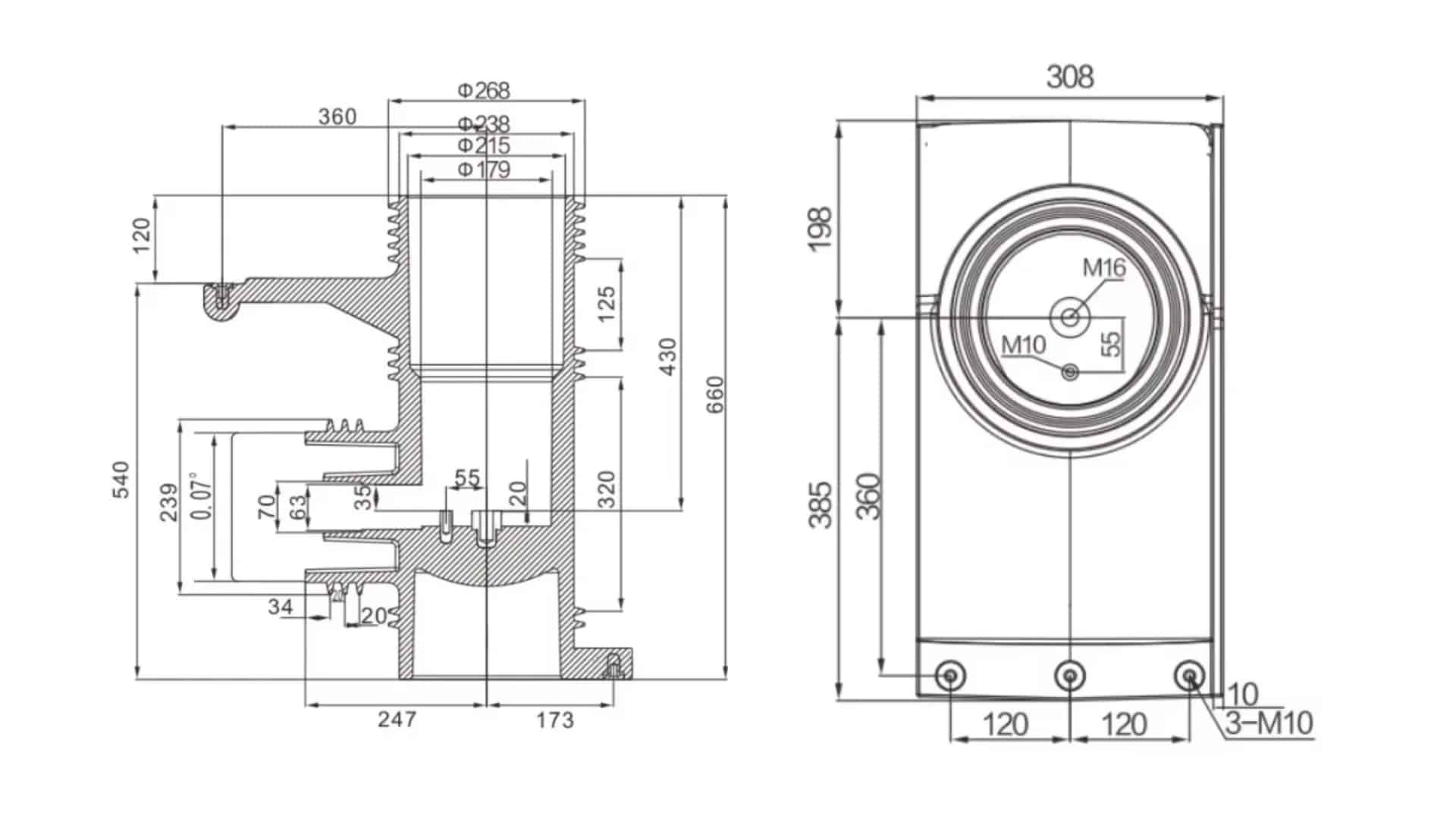 Dwukierunkowa skrzynka stykowa 35KV - CH3-35KV660 3150A 50kA Podwójna ścieżka wysokiego napięcia