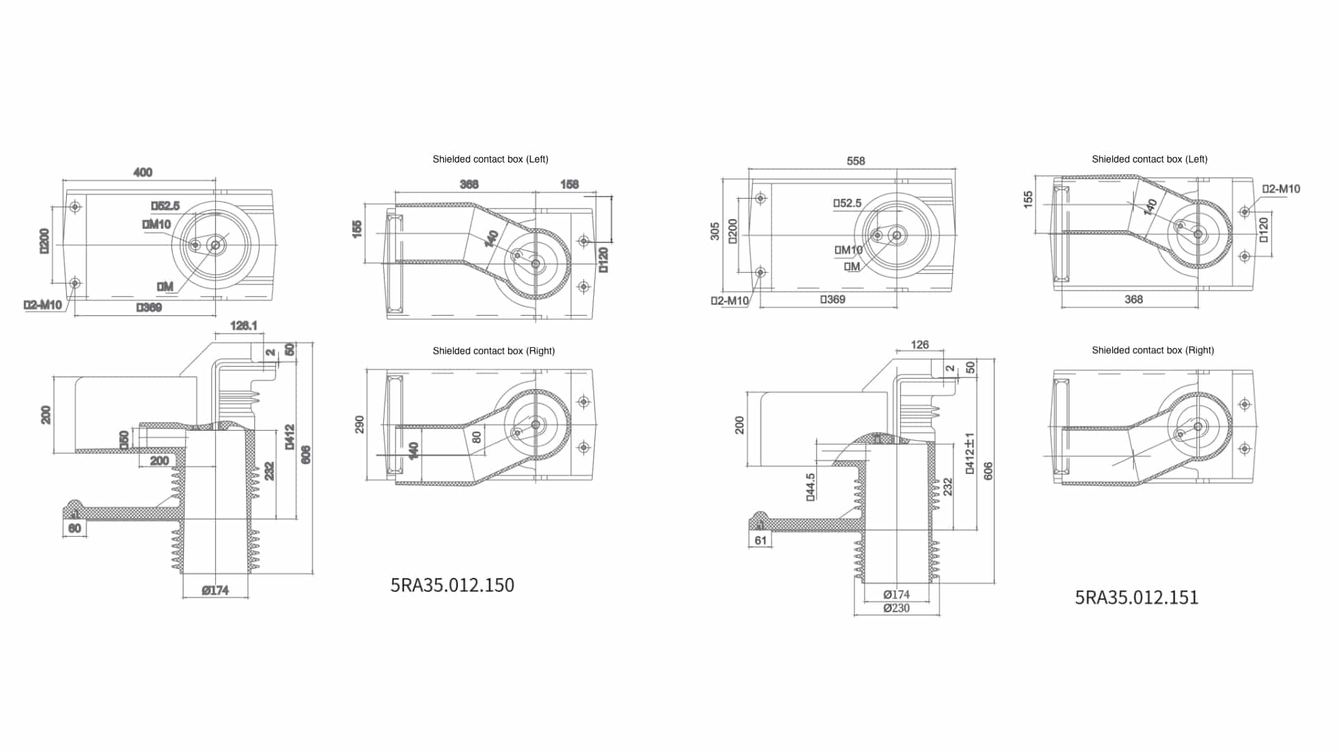 CH3 40.5-309P606 40.5KV ekranowana skośna skrzynka stykowa, odstęp między fazami 300mm, izolacja powietrzna 630-3150A, odporność na impulsy piorunowe 185kV, rozdzielnica wnętrzowa KYN28-122461 VD4.