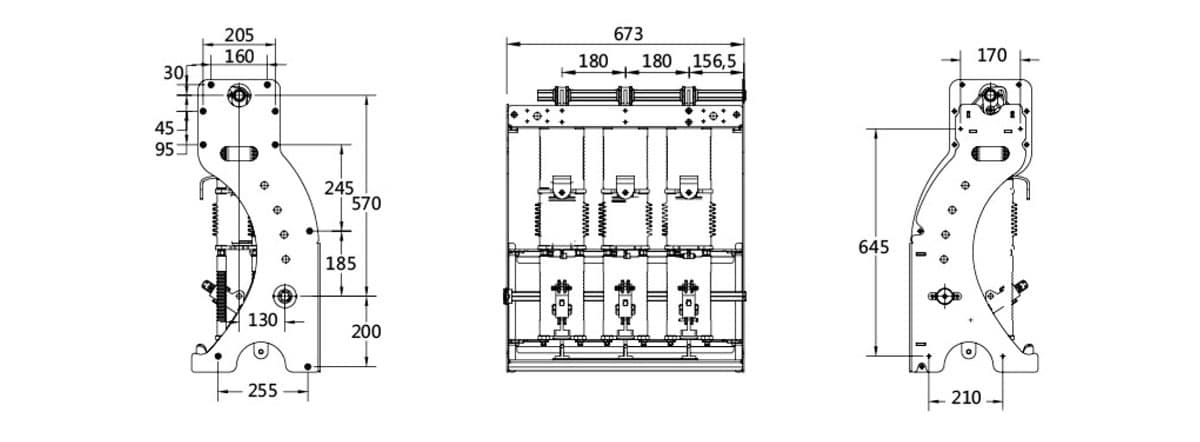 BE82XV-12-630-3 Disjoncteur isolé dans l'air 12kV 630A - SF6 Free Disconnector Type I Switchgear 20kA 25kA