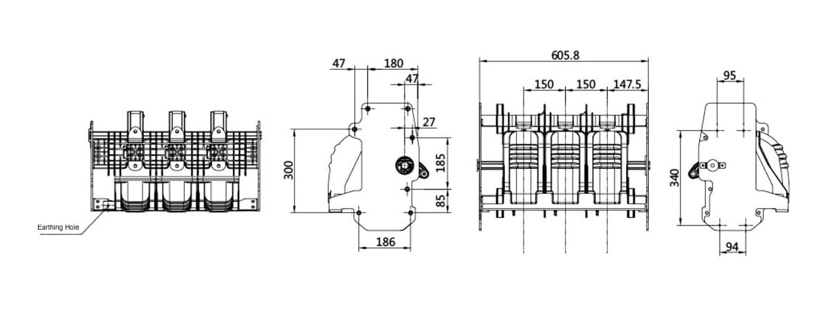 BEC-12-630A PT Isolating Switch 12kV 630A - Transformateur de tension Sectionneur SF6 Free Switchgear 20kA 25kA