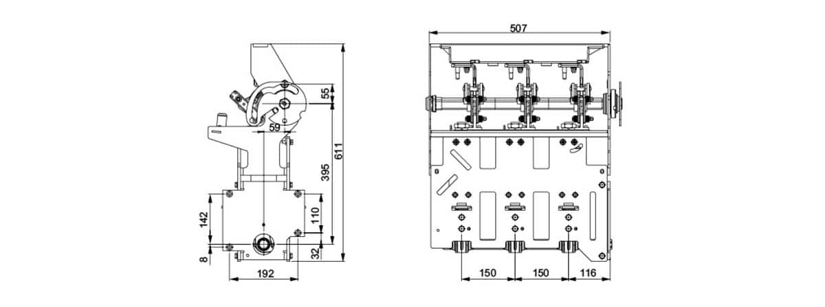 เบรกเกอร์วงจรสุญญากาศ BEGV12D-630-20S 12kV 24kV 630A - ปราศจาก SF6 GIS แบบแยกตัวบนและกราวด์ ตัดกระแสลัดวงจร 20kA