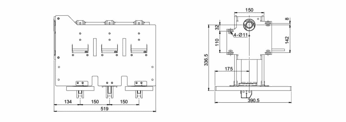 BEV12-1250A ABB Type Vacuum Circuit Breaker 12kV 1250A - SF6 Free Gas Insulated Switchgear 20kA Breaking