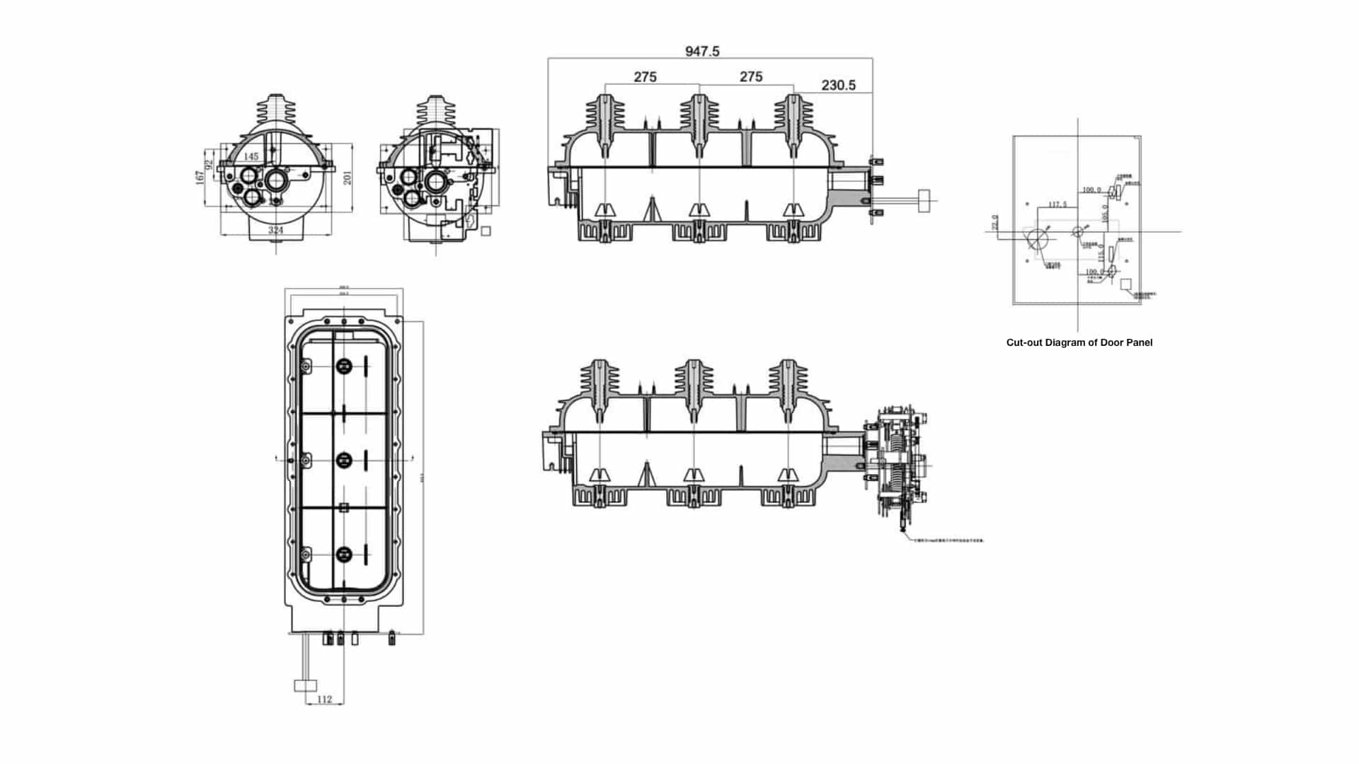 FLN36-24 SF6 Lasttrennschalter 24kV 630A - Innenbereich SF6 LBS RMU 50kA Peak 920A Sicherungstrennung