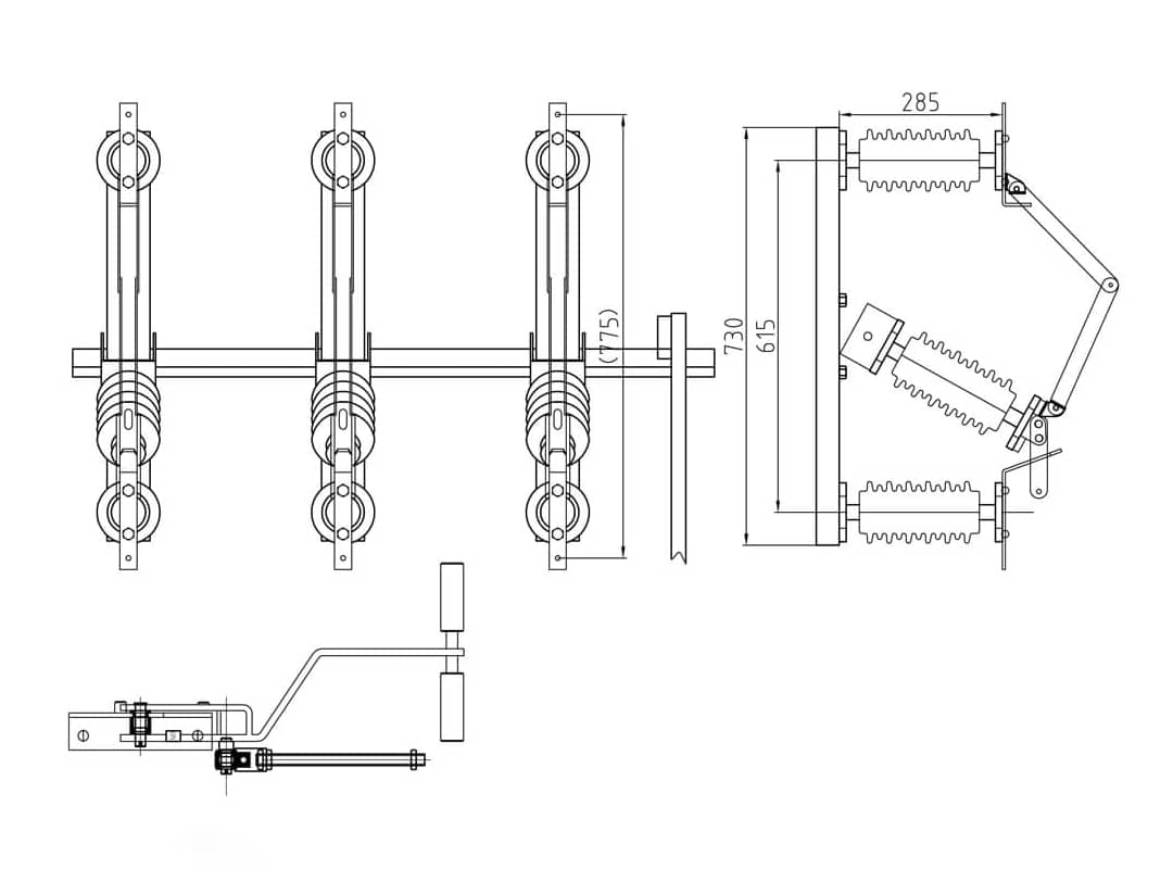 مفصل فصل الحمل الخارجي FW9-12 مفصل فصل الحمل الخارجي 12 كيلو فولت 630 أمبير - مفصل عازل الخط العلوي 20 كيلو أمبير 1800 م