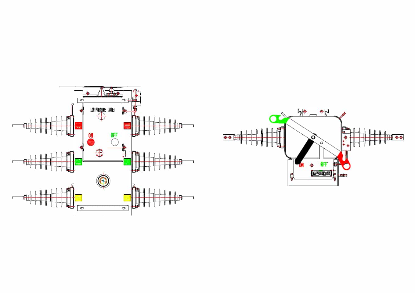 FW9-12 SF6 Выключатель нагрузки 12 кВ 630A - Наружный секционный выключатель с дистанционным управлением из нержавеющей стали 5000 м