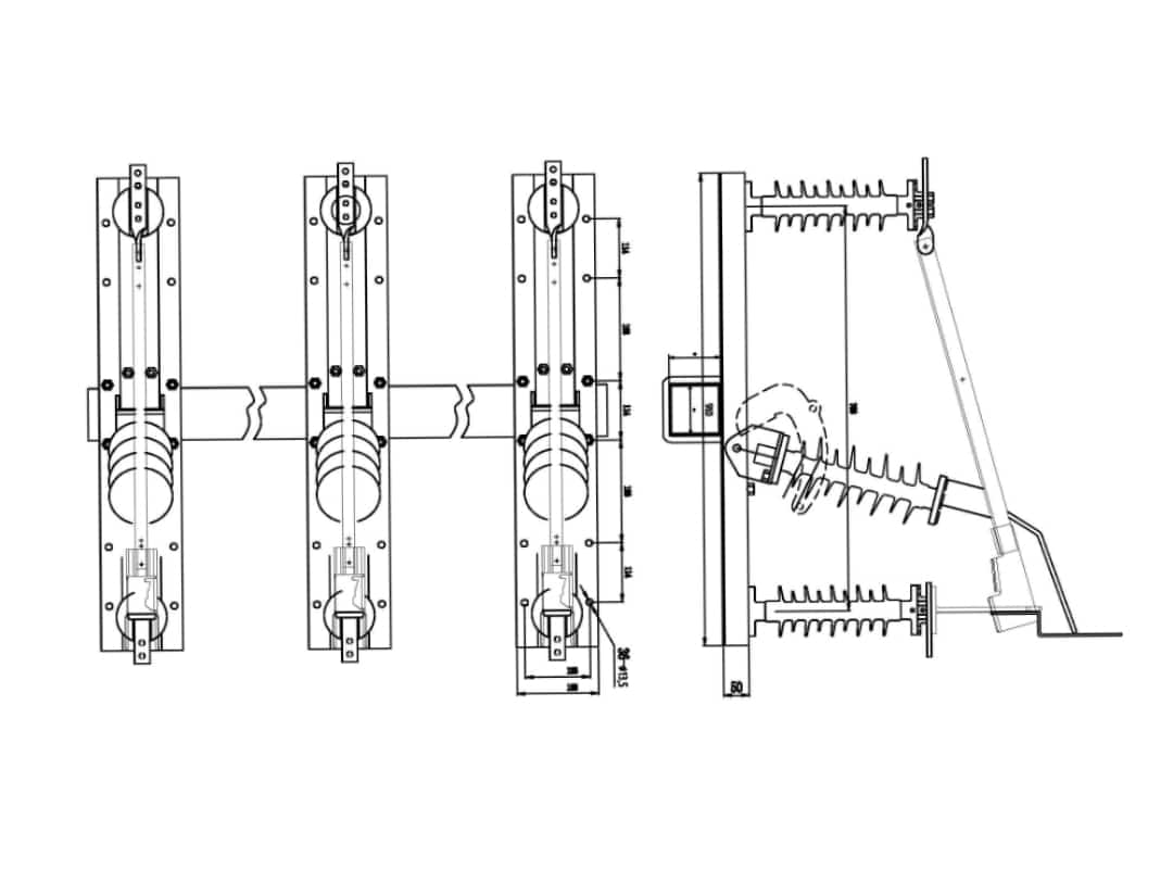 Sezionatore ISAR-S 12-36kV 1250A - Interruttore aereo da esterno 2000m di altitudine
