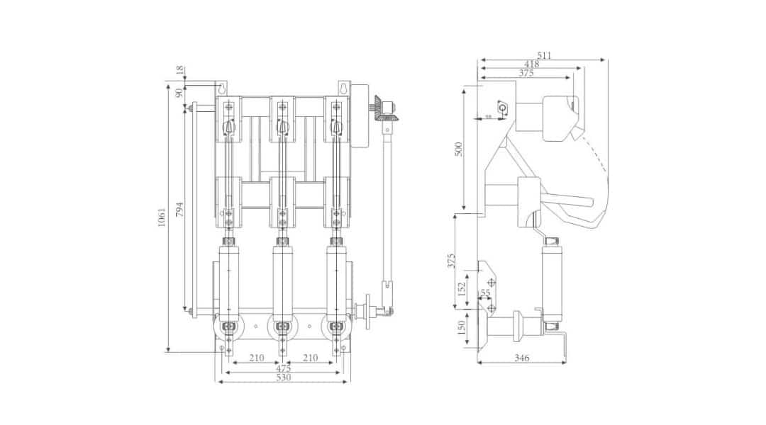 NALF FN18-24 Load Break Switch 24kV 630A - ABB Compatible LBS 50kA Withstand 900A Fuse Breaking