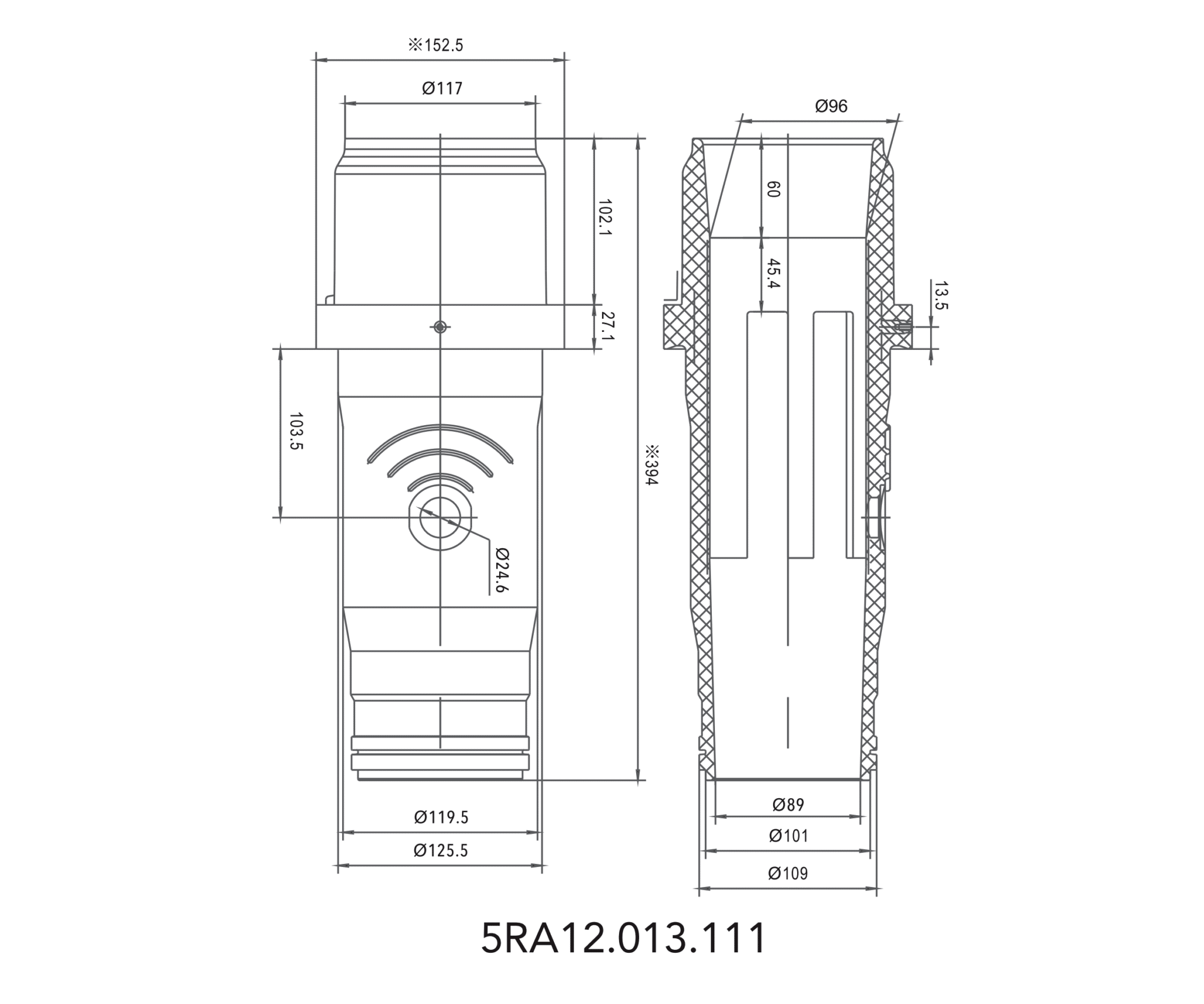SF6-12-394 Pasatapas con aislamiento de gas 12kV - Anillo fusible cilindro compacto Unidad principal Aislador de aparamenta 75kV Impulso de rayo