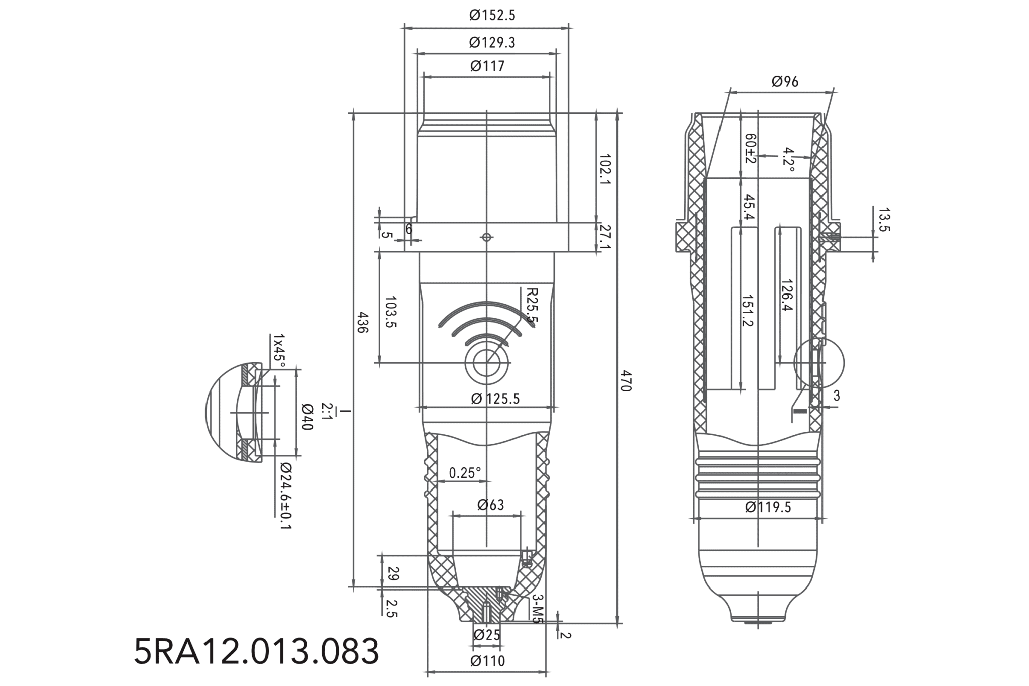 SF6-12-470 Unidad Principal de Anillo Casquillo Aislado con Gas - 12kV Fusible Cilindro Aislante Armario RMU 75kV Impulso