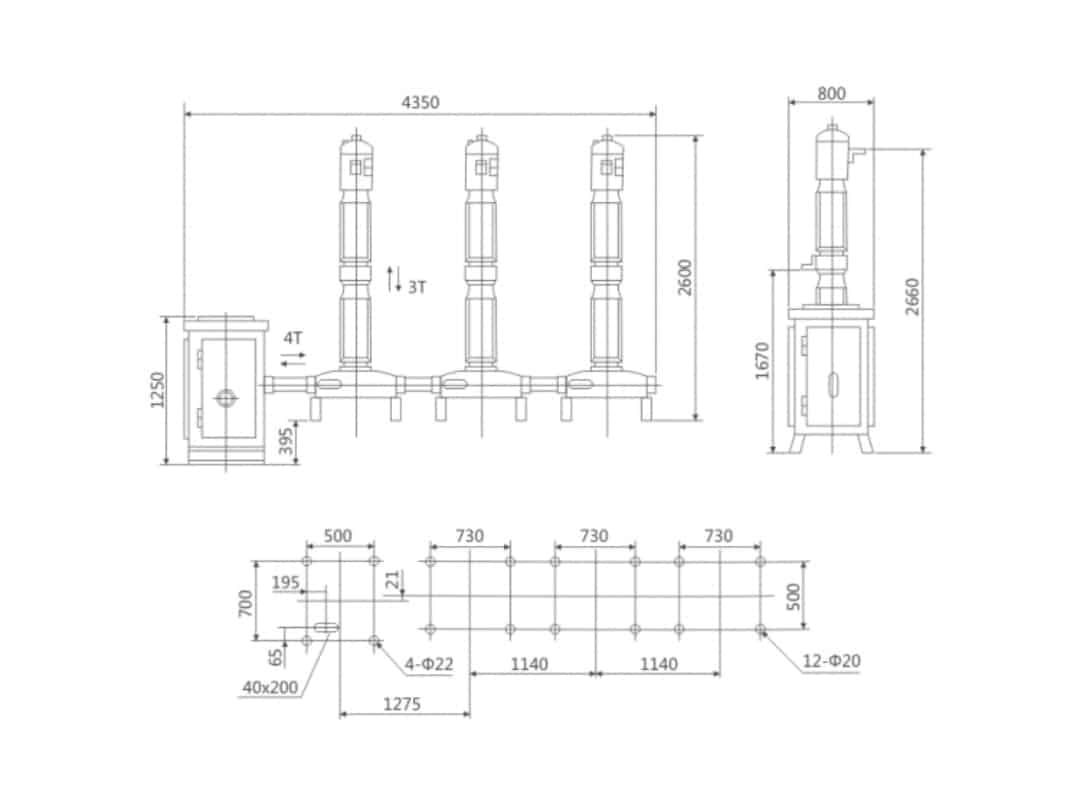 SW2-66kV Outdoor Minimum Oil Circuit Breaker 72.5kV - Hydraulic Electromagnetic Pneumatic Mechanism Transmission Distribution Anti-Pollution