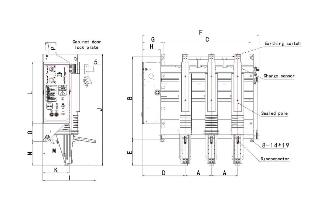 VJG(C)-12GD24GD SF6-Free Vacuum Circuit Breaker - Three-Position VCB EU 2026 Compliant Air Insulated Switchgear