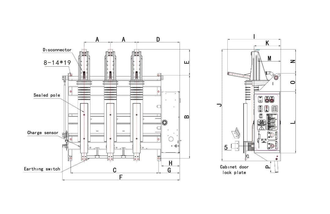 VJG(C)-12GD24GD SF6-Free Vacuum Circuit Breaker - Three-Position VCB EU 2026 Compliant Air Insulated Switchgear