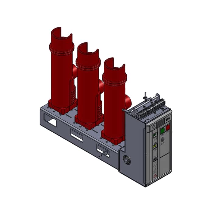 قاطع الدائرة الكهربائية التفريغي VSG-12 بجهد 12 كيلو فولت 4000 أمبير - مجموعة مفاتيح شبكة الطاقة VCB الداخلية عالية الجهد 10000 دورة