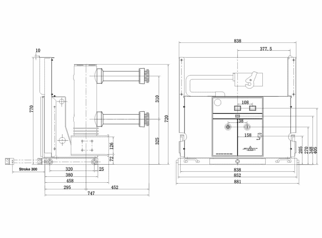 قواطع الدوائر الكهربائية الفراغية ZN63A-12 VS1 VS1 12kV-24kV 4000A - قواطع كهربائية داخلية ذات جهد عالٍ VCB مدمجة KYN28A مجموعة المفاتيح الكهربائية