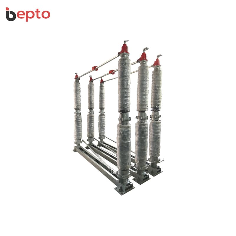 GW4-252 Outdoor AC HV Disconnector Double-Column Horizontal Opening - Fully Sealed Bearing Thrust Radial Ball Bearings Self-Lubricating Sleeve Grounding Interlock