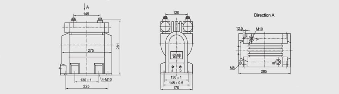 JDZ9-3 6 10R3 Voltage Transformer Indoor Single-Phase Epoxy Resin Casting PT - 3kV 6kV 10kV 0.2 0.5 1 3 Class Dual Secondary 10kV 100V 220V Ratio 12 42 75kV Insulation 600VA Max Output