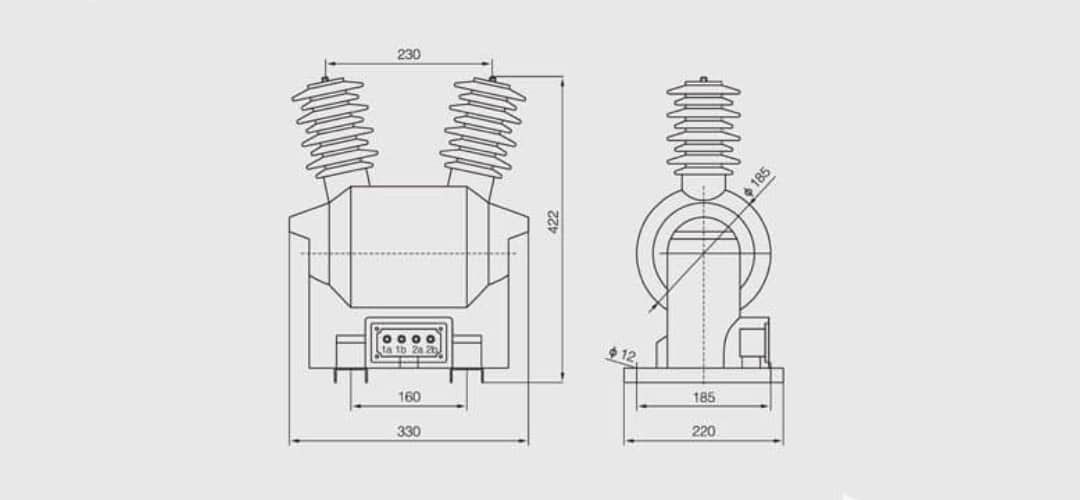 JDZ(X)W-3 6 10(R) Outdoor Voltage Transformer Single-Phase Epoxy Resin Casting PT - 3kV 6kV 10kV 0.2 0.5 1 3 6P Class Phase-to-Ground Triple Secondary 1000VA High Output 12 42 75kV Insulation