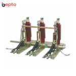 JN22-40.5-31.5 สวิตช์กราวด์แรงดันสูงภายในอาคาร 35-40.5kV 31.5kA - 80kA กระแสทำงาน 95kV ความถี่ไฟฟ้า 185kV กระแสฟ้า สวิตช์เกียร์ KYN รองรับ