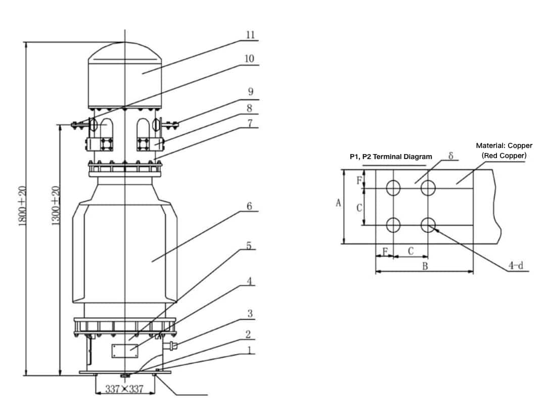 LB5-66kV Oil-Immersed Current Transformer High Voltage CT - Dual-Ratio 2×25-2×1000 5A Metering Tap 0.2S 0.2 0.5 P Class Porcelain Tank Oil-Paper Insulated 72.5 140 325kV 50kA Thermal 125kA Dynamic