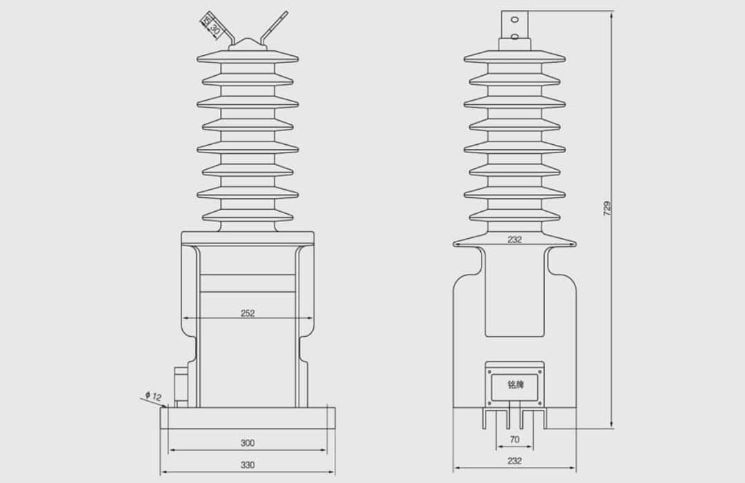 LZW-35 Outdoor Current Transformer 35kV Medium Voltage CT - 10-2000A Dual Winding 0.2S 0.5 5P20 Class 200×In Thermal 500×In Dynamic Epoxy Resin Casting 40.5 95 185kV
