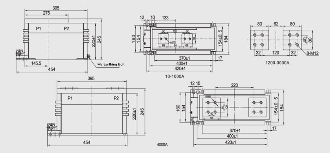 LZZBJ18-10-185h-4 Current Transformer 10kV Support Type CT - 10-4000A 0.2S 0.5 10P Class 250×In Thermal 625×In Dynamic Quad Winding Vacuum Casting 12 42 75kV Epoxy Resin GB1208 IEC60044-1