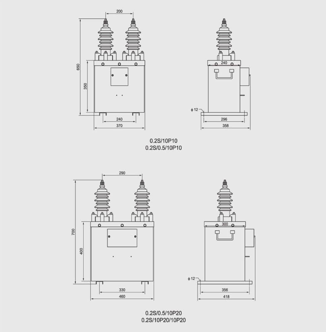 LZZBW-10(GY) Outdoor Dry Type Current Transformer 10kV Support Type CT - 20-600A Dual-Ratio 0.20.510P10 Class Oil-Free Epoxy Resin Casting 124275kV Pollution Class II Unattended Substation GB1208-2006