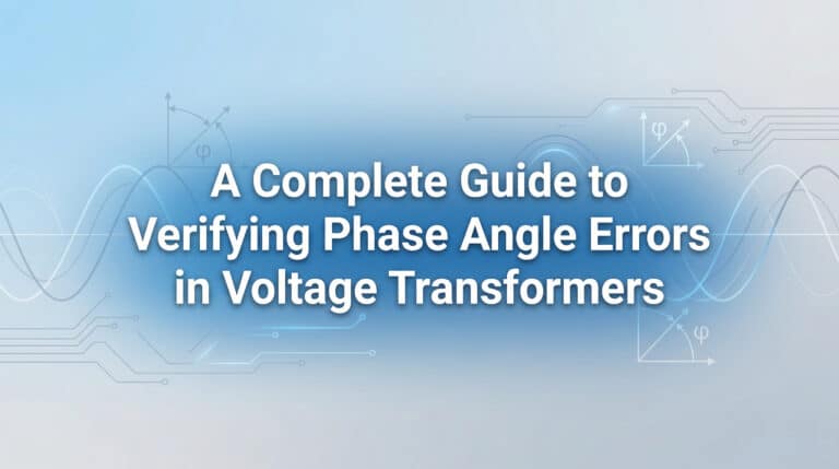 A Complete Guide to Verifying Phase Angle Errors in Voltage Transformers