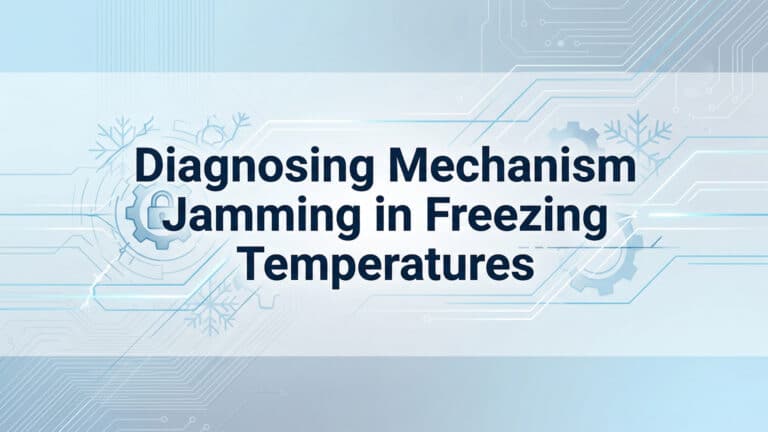 Diagnosing Mechanism Jamming in Freezing Temperatures