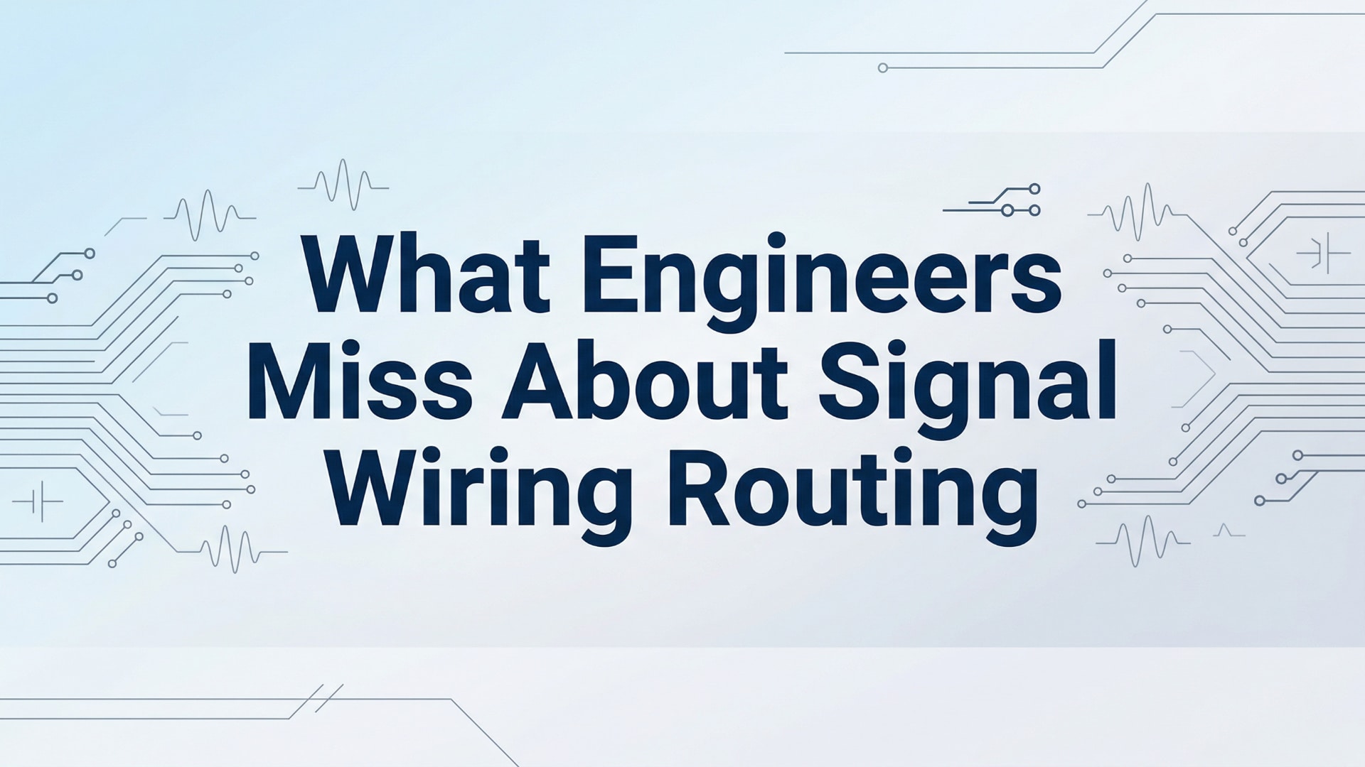 What Engineers Miss About Signal Wiring Routing