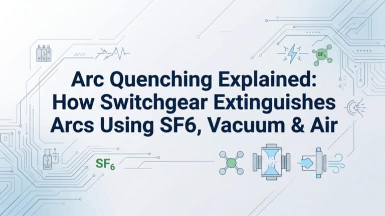 Explicação sobre o resfriamento de arcos - Como o painel de distribuição extingue arcos usando SF6, vácuo e ar