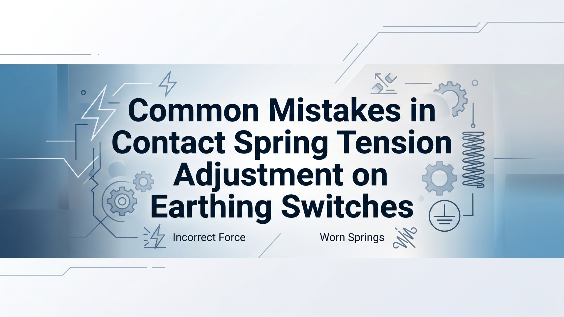 Errori comuni nella regolazione della tensione della molla di contatto sugli interruttori di messa a terra