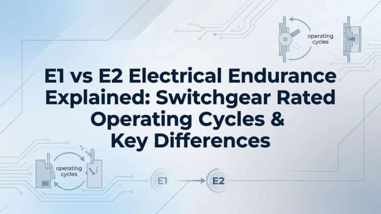 E1とE2の電気的耐久性の比較 - スイッチギアの定格動作サイクルと主な相違点