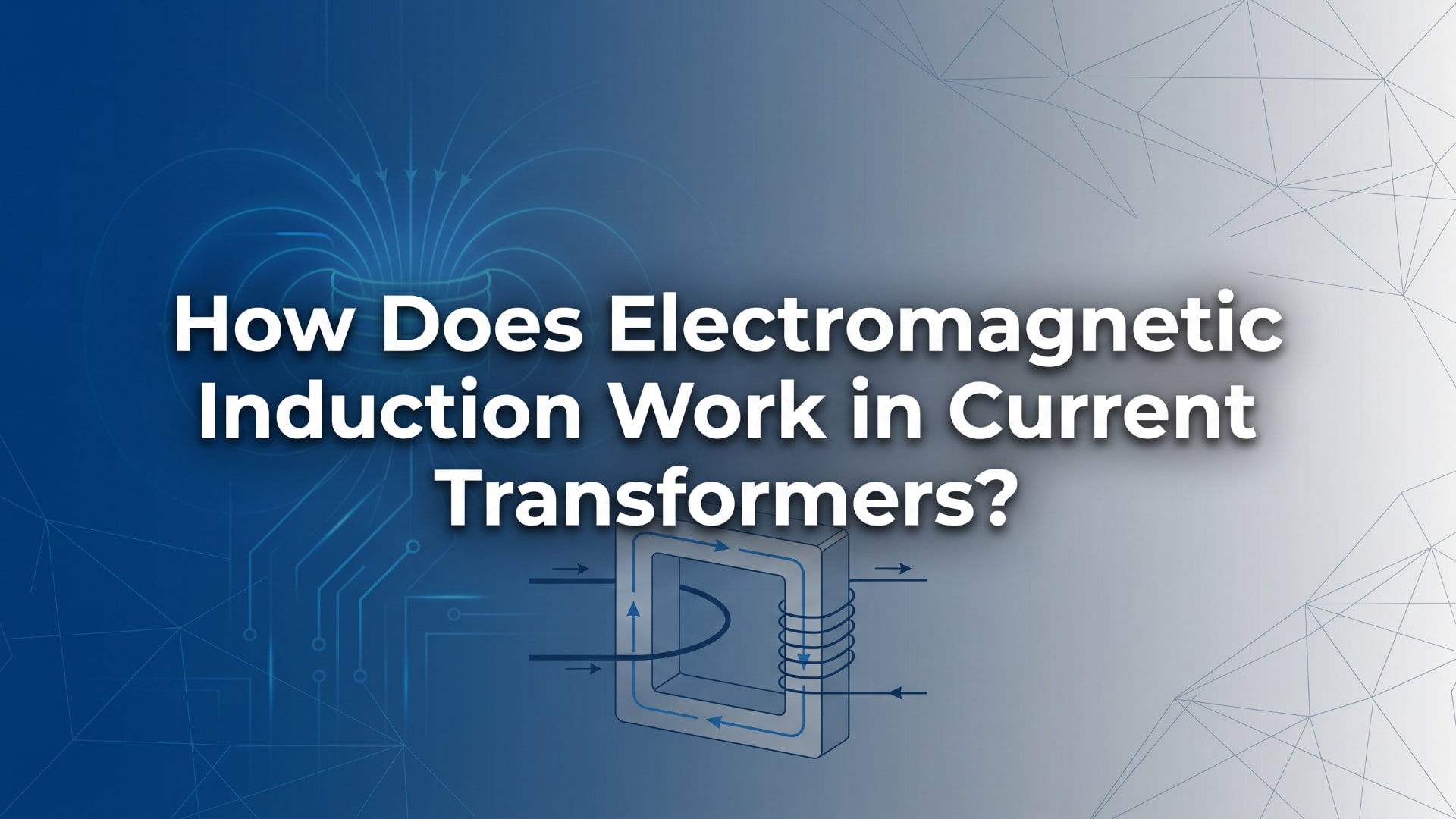 Como funciona a indução electromagnética nos transformadores de corrente?