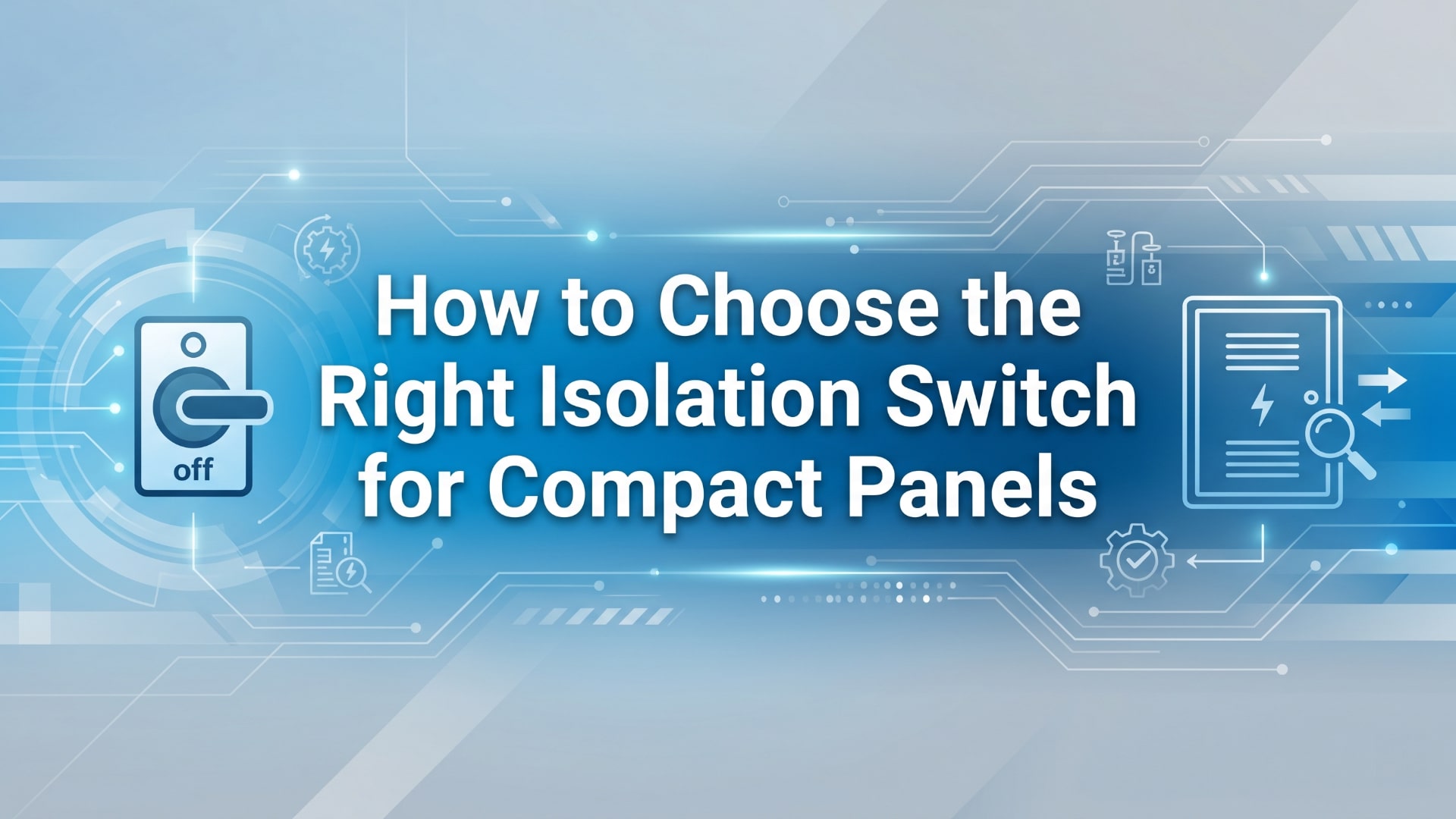 Cách chọn công tắc cách ly phù hợp cho tủ điện nhỏ gọn