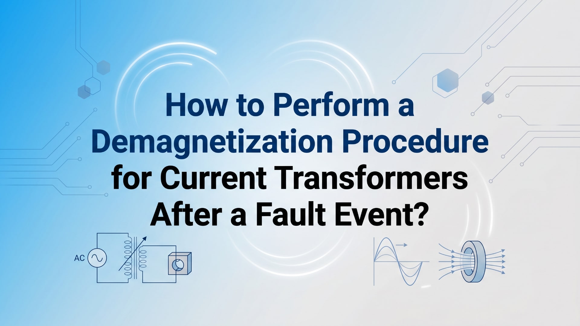 Como realizar um procedimento de desmagnetização para transformadores de corrente após um evento de falha?