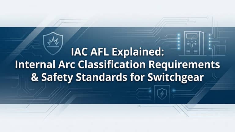IAC AFL อธิบาย - ข้อกำหนดการจำแนกประเภทอาร์คภายในและมาตรฐานความปลอดภัยสำหรับอุปกรณ์สวิตช์เกียร์