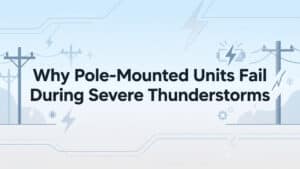 激しい雷雨でポールマウント型ユニットが故障する理由